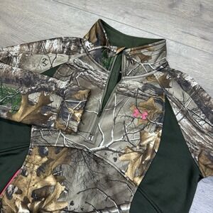 Under Armour Realtree Xtra Women's Camo 1/4 Zip Pullover As L Hunting Outdoors